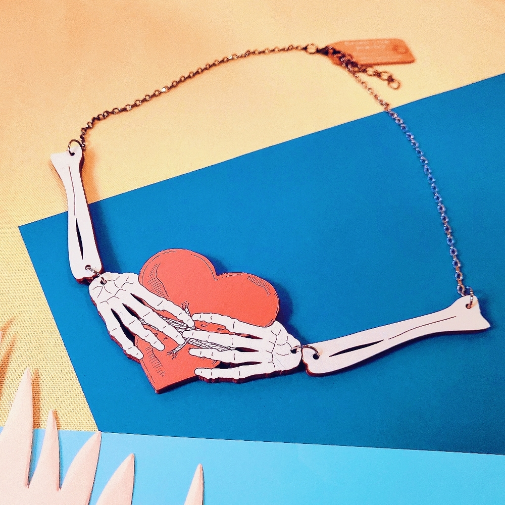 Bone Heart Necklace